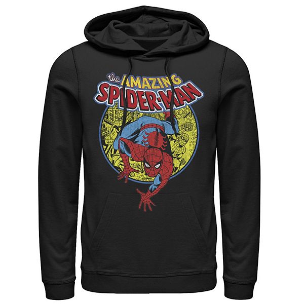 Men's Marvel Spider-man Amazing Dad Pull Over Hoodie - Black