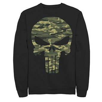 Men's Marvel The Punisher Camo Skull Symbol Sweatshirt