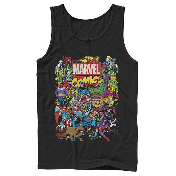 Men's Marvel Comics Heroes Group Shot Tank