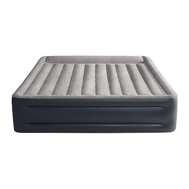 Intex Dura Beam Deluxe Raised Blow Up Air Mattress Bed With Built In Pump, King