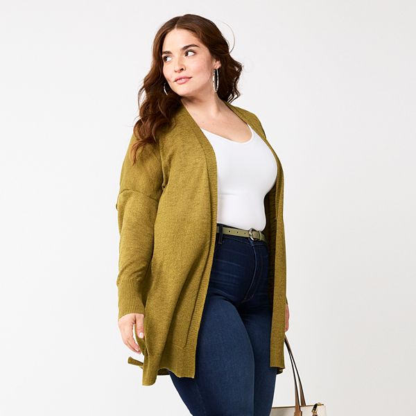 Plus Size Nine West Essential Boxy Cardigan Sweater