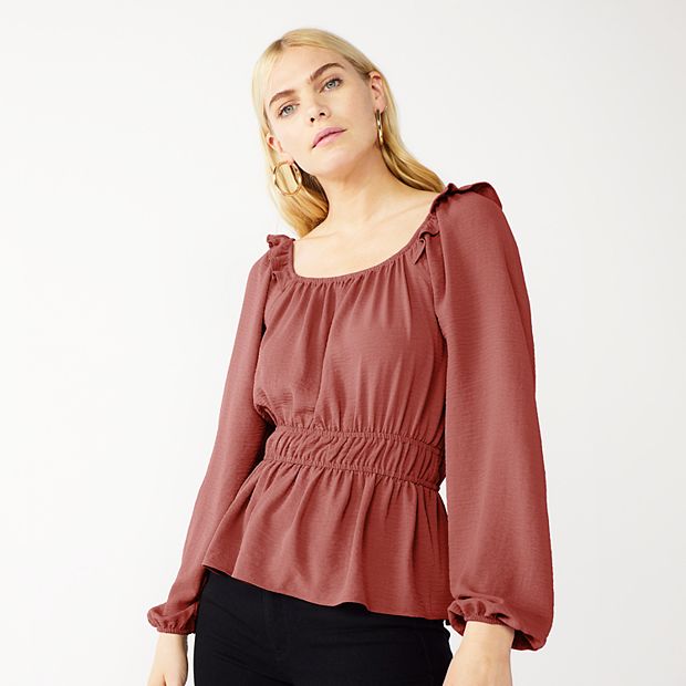 Buy Spangel Fashion Women's Brocade and Georgette 2-Tone Round Neck Blouse  Online at desertcartCyprus