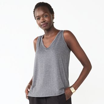 Petite Nine West Essential V-Neck Easy Tank Top