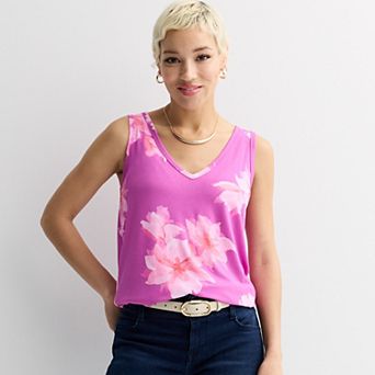 Petite Nine West Essential V-Neck Easy Tank Top
