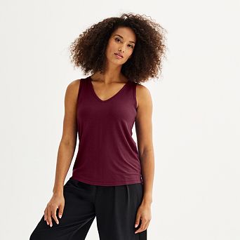 Petite Nine West Essential V-Neck Easy Tank Top