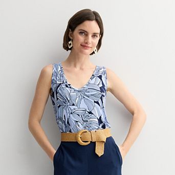 Petite Nine West Essential V-Neck Easy Tank Top