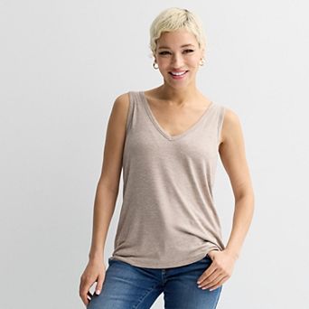 Petite Nine West Essential V-Neck Easy Tank Top