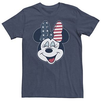 Big & Tall Disney Mickey & Friends Minnie Mouse American Flag Bow Tee