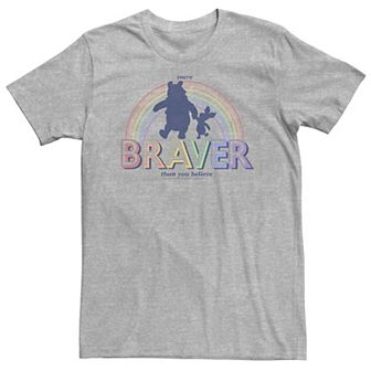 Disney's Winnie The Pooh And Piglet Big & Tall You're Braver Than You Believe Graphic Tee