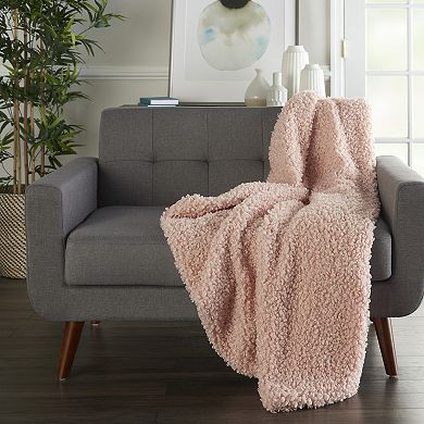 Mina Victory Faux Fur Solid Throw