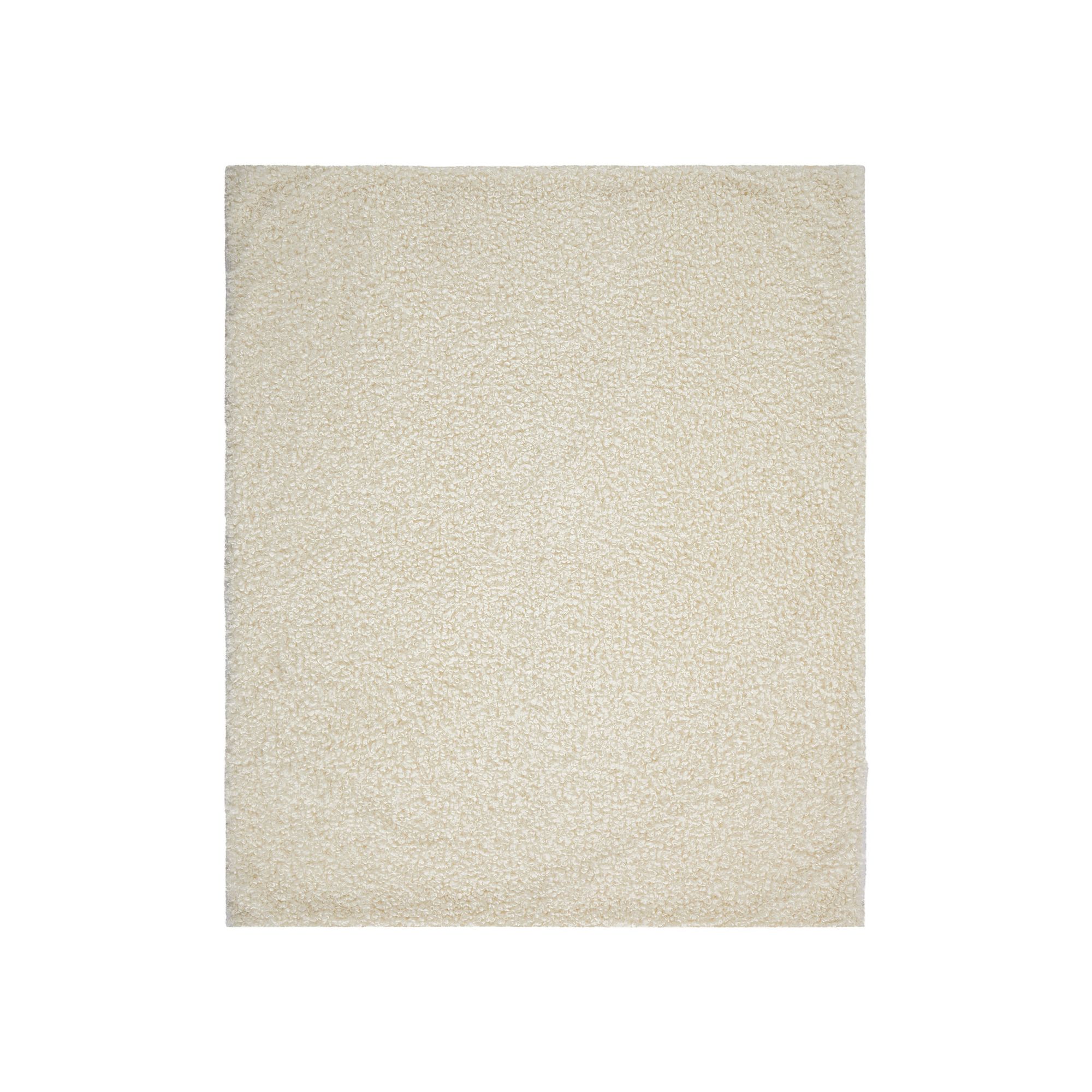 Mina Victory Faux Fur Solid Throw, Ivory