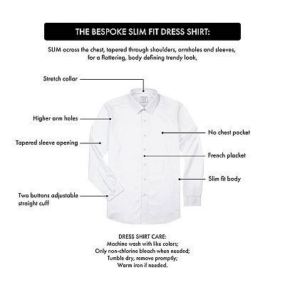 dress shirt sizes slim fit Boys Slim Fit Long Sleeve Dress Shirt main image 1