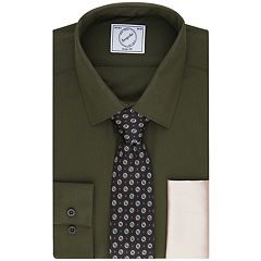 Forest green mens outlet dress shirt