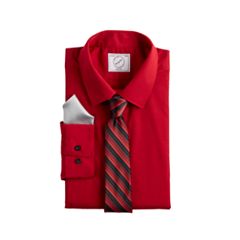 kohls mens red dress shirt