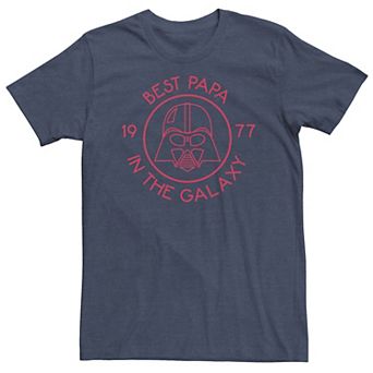 Big & Tall Star Wars Darth Vader Father's Day Best Papa In The Galaxy Tee