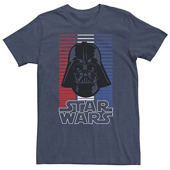 Big & Tall Star Wars Darth Vader Red, White & Blue Stripes Tee