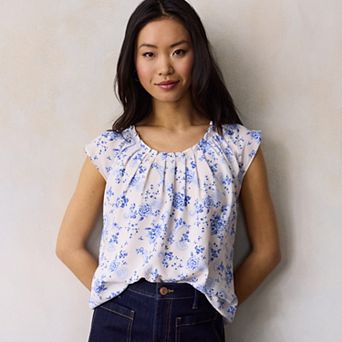 Women's LC Lauren Conrad Pleated Scoopneck Top