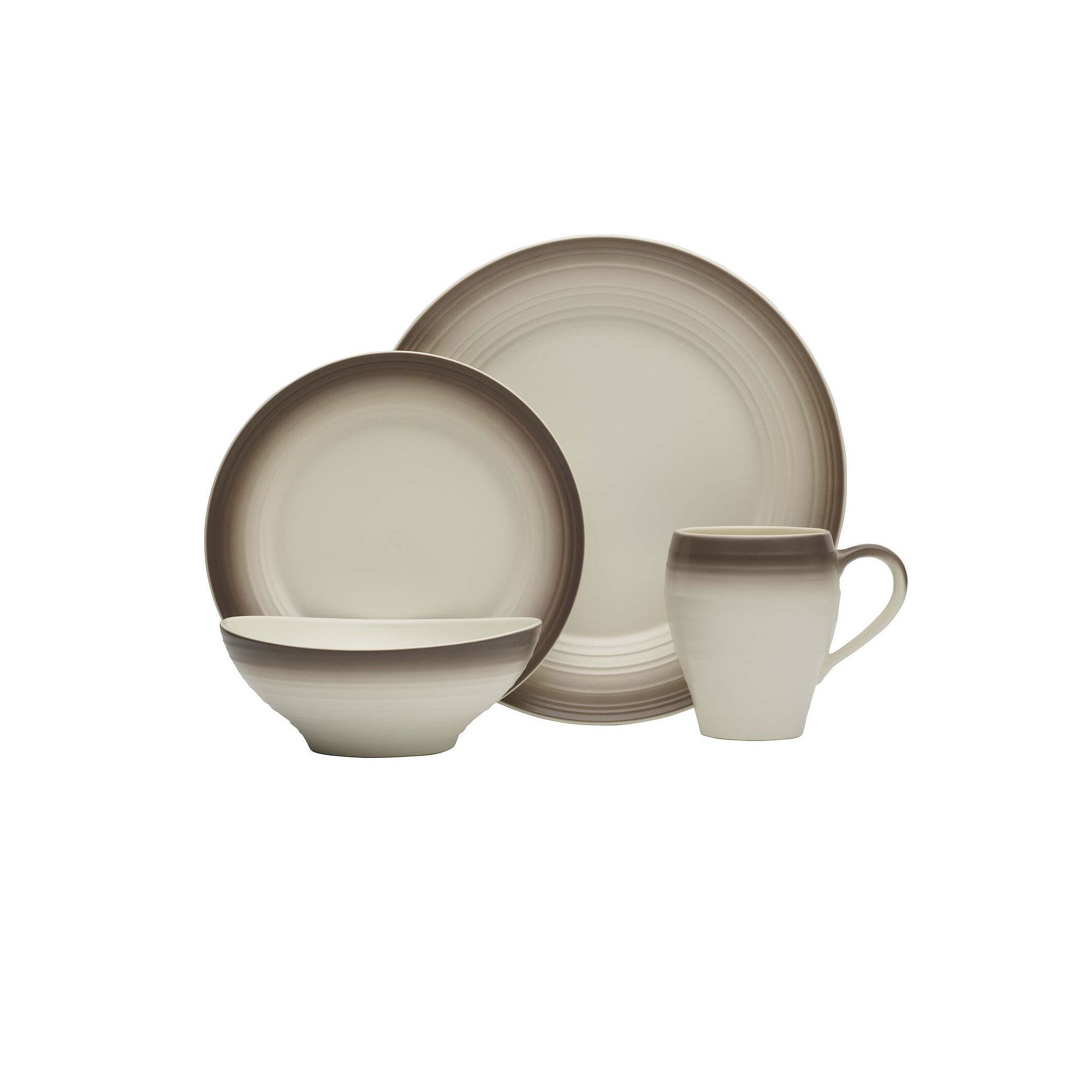 Mikasa Swirl 16-pc. Dinnerware Set, Beige Khaki