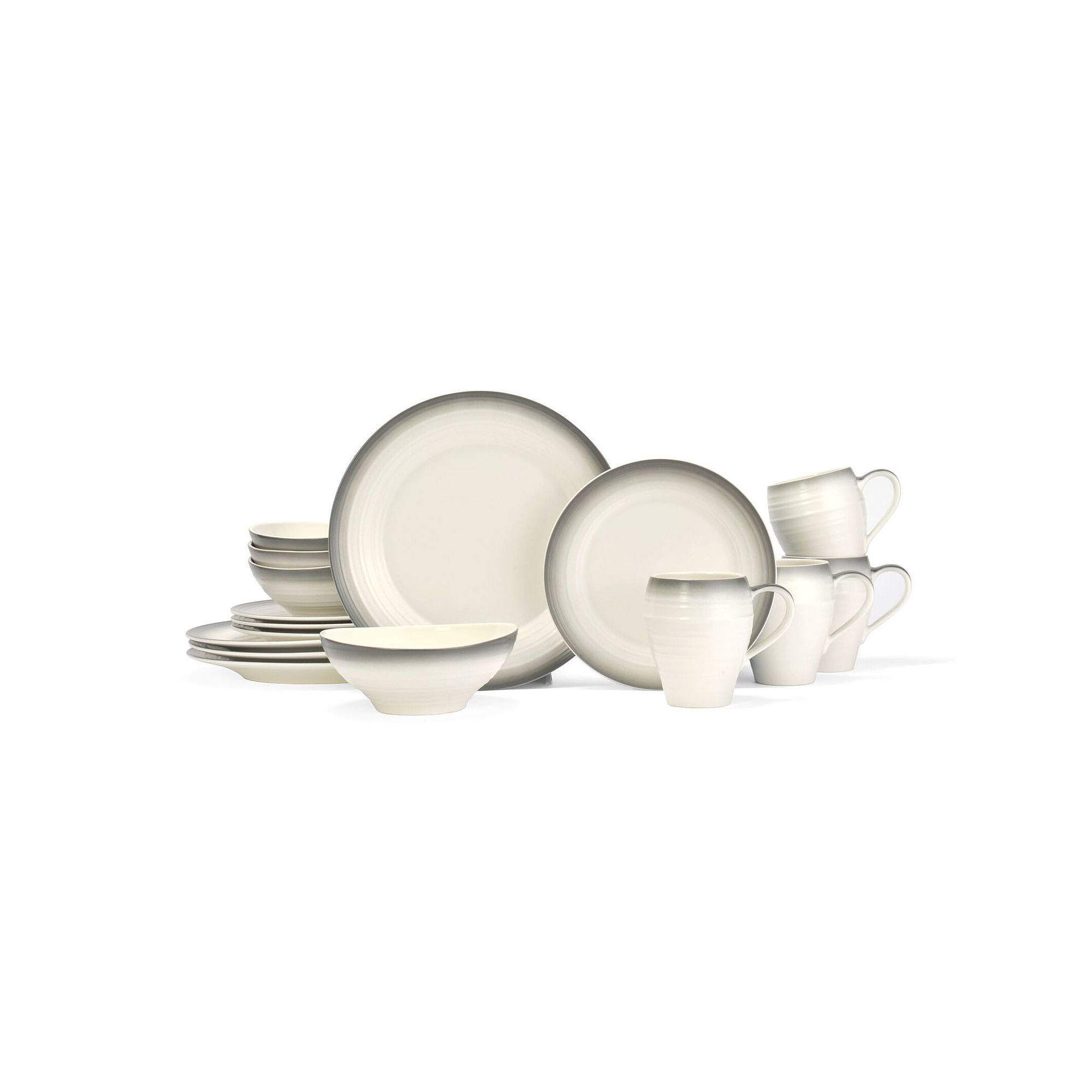 Mikasa Swirl 16-pc. Dinnerware Set, Grey