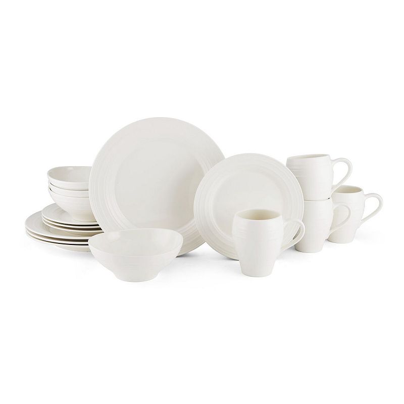 Mikasa Swirl 16 Piece Dinnerware Set, Service for 4