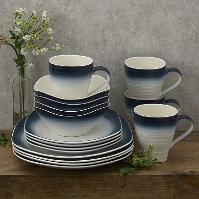 Mikasa Swirl Square 16-pc. Dinnerware Set
