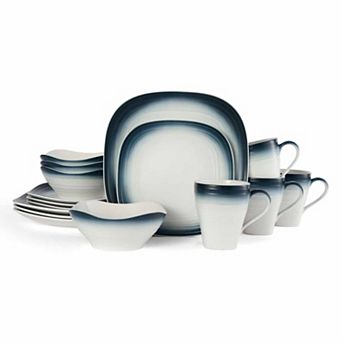 Mikasa Swirl Square 16 pc Dinnerware Set