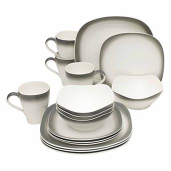 Mikasa Swirl Square 16 pc Dinnerware Set