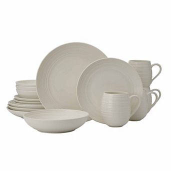 Mikasa Swirl Coupe 16 pc Dinnerware Set