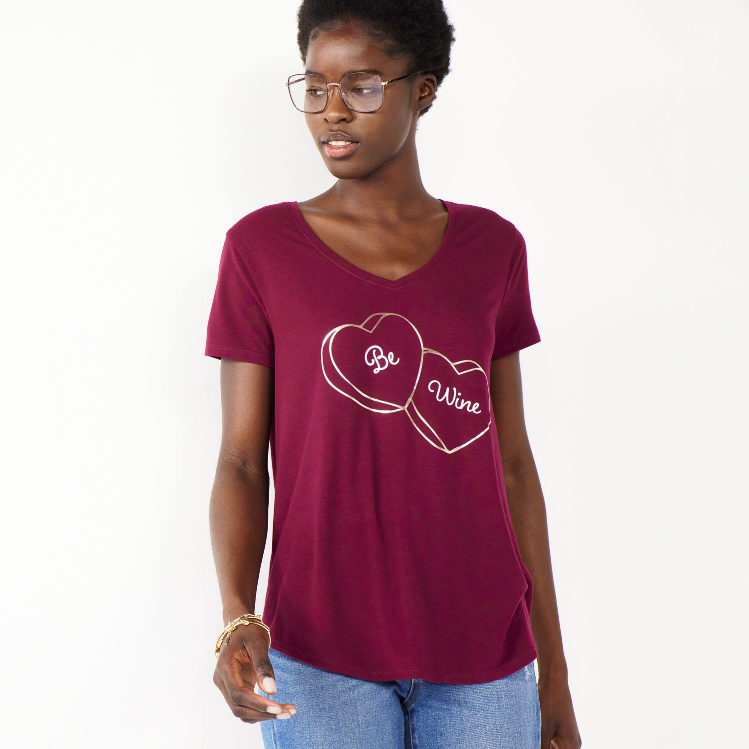 kohls womens valentine tops