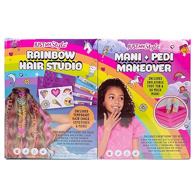 Just My Style Mani + Pedi Makeover & Rainbow Hair Studio 2-in-1 Beauty Set