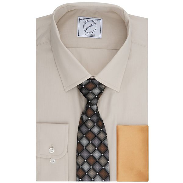 Men's Bespoke ClassicFit Dress Shirt, Tie & Pocket Square Set