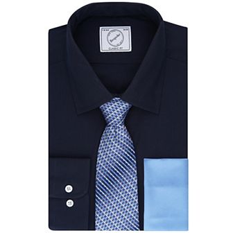 Men's Bespoke Classic-Fit Dress Shirt, Tie & Pocket Square Set