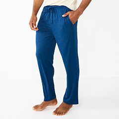 Blue Tie Waist Check Pj Pants