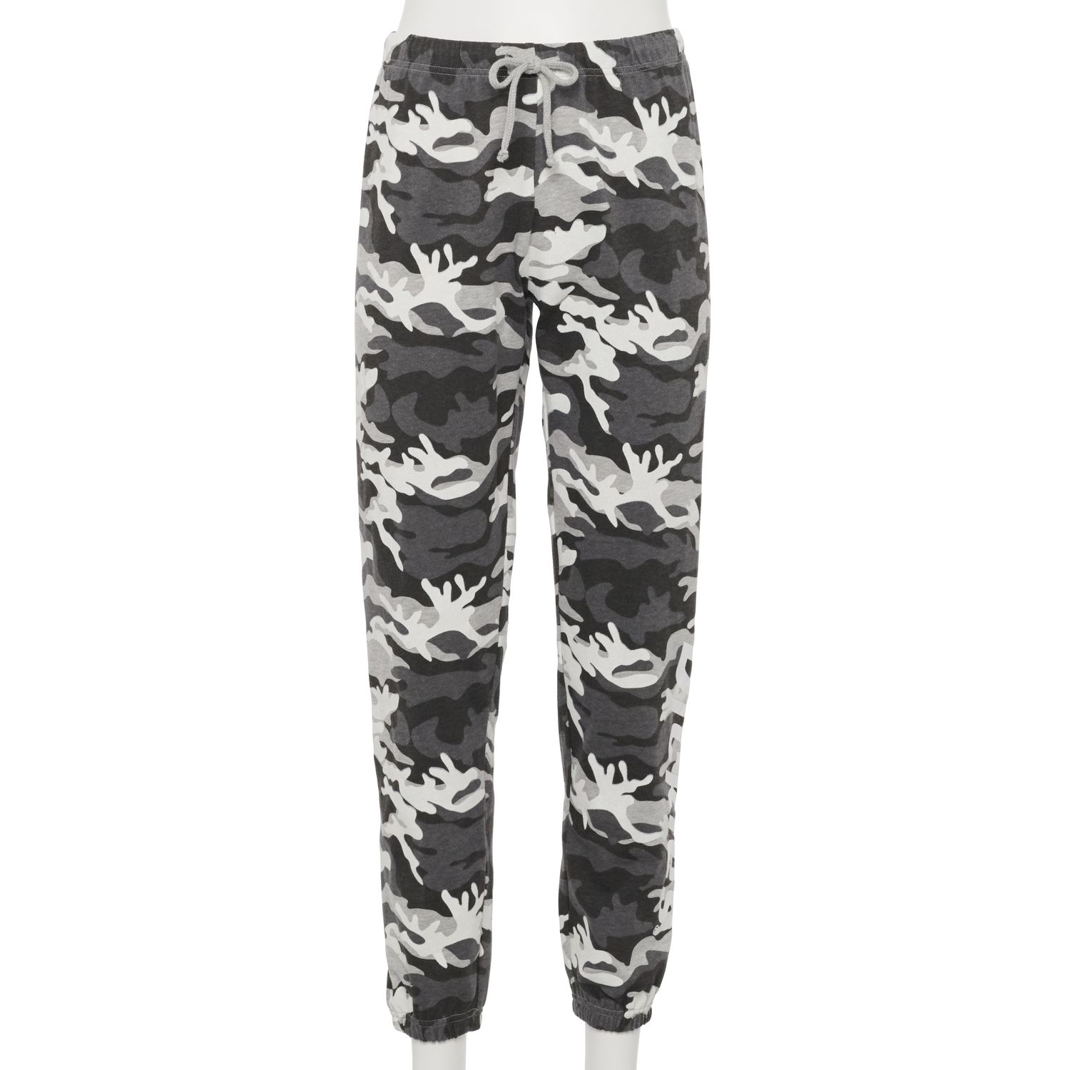 womens white camo joggers