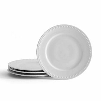 Fitz & Floyd Beaded 4 pc Salad Plate Set