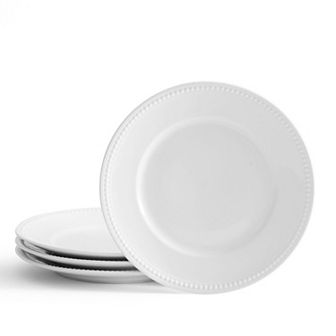 Fitz & Floyd Beaded 4 pc Dinner Plate Set
