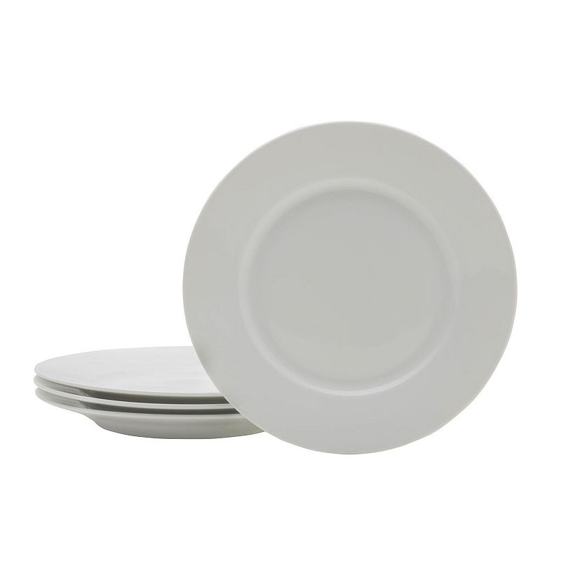 Fitz and Floyd Everyday Whiteware Classic Rim Salad Plate 4 Piece Set