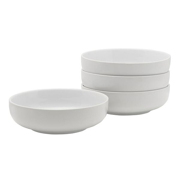 White Pasta Bowls, Set of 4