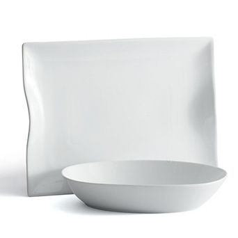 Fitz & Floyd 2 pc Bowl & Platter Serving Set