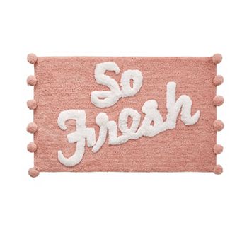 VCNY Home So Fresh Pom Pom Pink Bath Rug