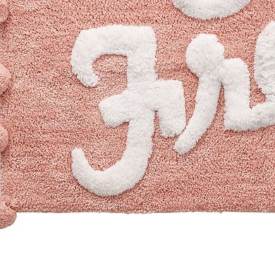 VCNY Home So Fresh Pom Pom Pink Bath Rug