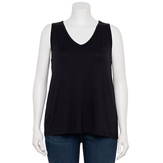 Plus Size Nine West Essential Easy V-Neck Tank Top