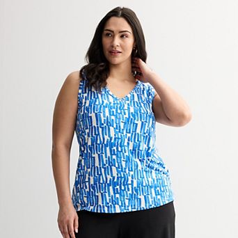 Plus Size Nine West Essential Easy V-Neck Tank Top