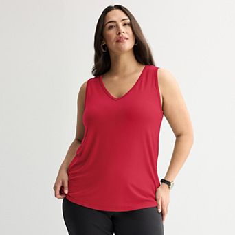 Plus Size Nine West Essential Easy V-Neck Tank Top