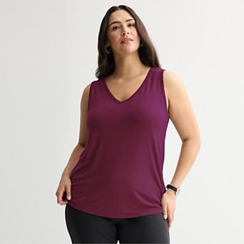 Plus Size Nine West Essential Easy V-Neck Tank Top