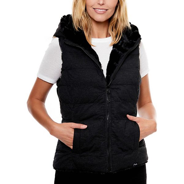 Reversible faux deals fur vest