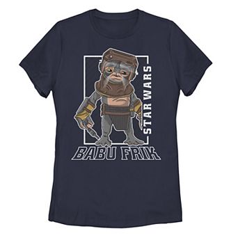 Juniors' Star Wars The Rise Of Skywalker Babu Frik Portrait Tee