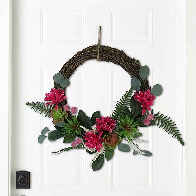 Sonoma Goods For Life® Grapevine Succulent Flower Wreath