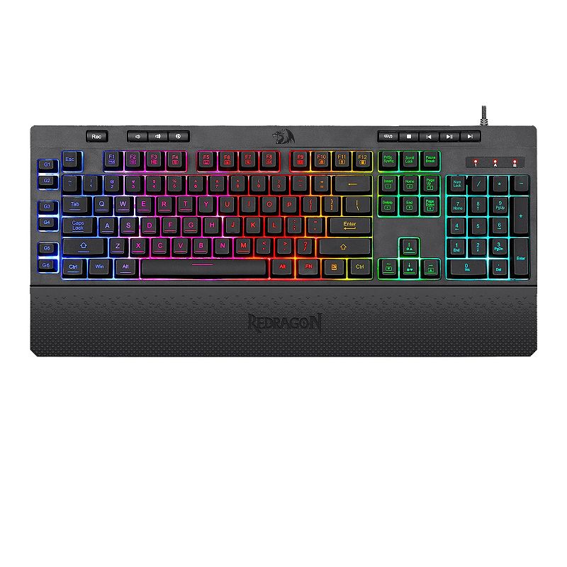 REDRAGON - Shiva Full-size Wired Membrane Gaming Keyboard with RGB Backlighting - Black