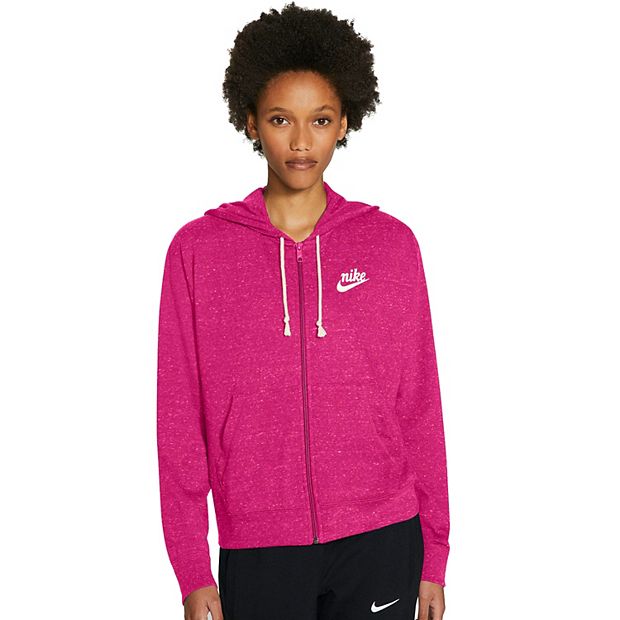 Nike Sportswear Women's Club Fleece Full-Zip Hoodie, XS, Med Soft Pink